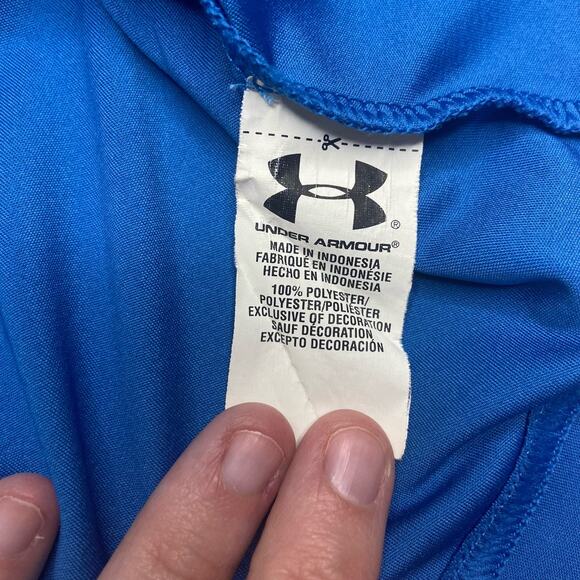Under Armour Men Size XL AllSeason Running 1/4 Zip Blue Pullover Athletic Sport - Picture 6 of 10